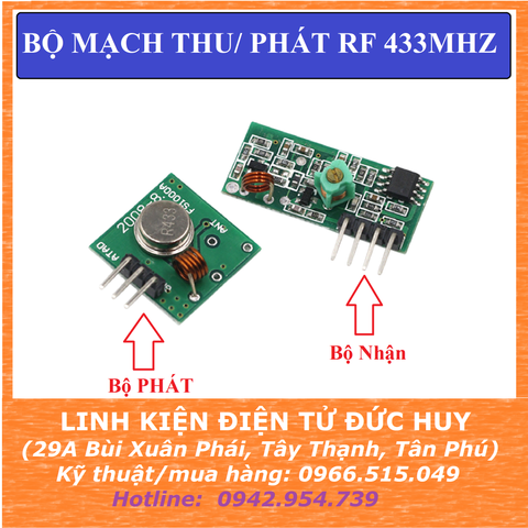 FS1000A MẠCH THU PHÁT RF TẦN SỐ 433MHZ, 315MHZ, GIAO TIẾP ARDUINO, MCU...