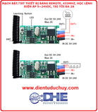 MẠCH MOSFET ĐIỀU KHIỂN TỪ XA 1 THIẾT BỊ, HỌC LỆNH, 433MHZ, 5~24VDC