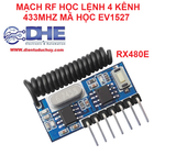MẠCH RF HỌC LỆNH 4 KÊNH 433MHZ RX480E