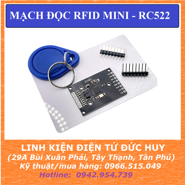 MODULE MẠCH ĐỌC RFID RC522 MINI 13.56MHZ MIFARE S50, S70, LIGHT, PRO...
