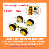 BỘ KHUNG XE ROBOT 4 BÁNH 4WD - MICA, ĐẦY ĐỦ PHỤ KIỆN