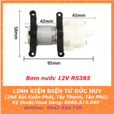 Bơm nước R385 điện áp 6V-12V, lưu lượng 1-2L/phút