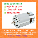 ĐỘNG CƠ DC RS550, 12V-24V