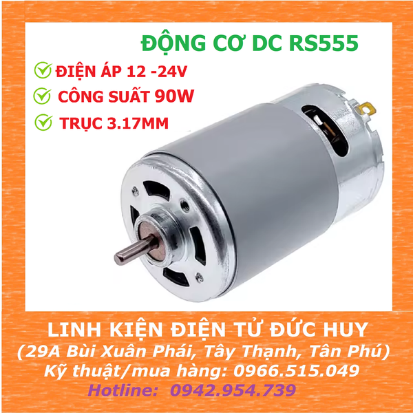 ĐỘNG CƠ DC RS555 12-24VDC