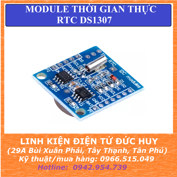 MODULE MẠCH THỜI GIAN THỰC DS1307, GIAO TIẾP ARDUINO, MCU...
