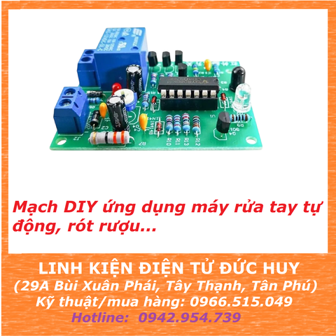 BỘ KIT DIY TỰ RÁP MẠCH CẢM BIẾN HỒNG NGOẠI MÁY RỬA TAY, RÓT RƯỢU TỰ ĐỘNG