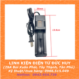 Bộ sạc 1 pin lithium 18650 3.7V 4.2V loại tốt, có dây cắm