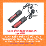 Bộ sạc 1 pin lithium 18650 3.7V 4.2V loại tốt, có dây cắm