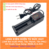 Bộ sạc 1 pin lithium 18650 3.7V 4.2V loại tốt, có dây cắm