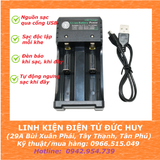 Bộ sạc 2 pin lithium ion loại tốt, cổng USB