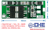 MẠCH 2S SẠC, XẢ PIN 20A, CÓ CÂN BẰNG DÒNG ĐIỆN