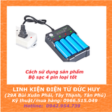 Bộ sạc 4 pin Lithium ion 18650 loại tốt