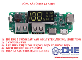 MẠCH SẠC DỰ PHÒNG 5V 2.4A, LED HIỂN THỊ