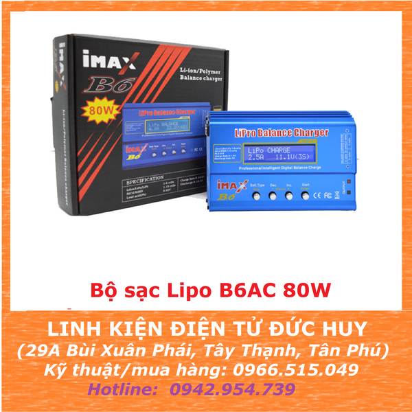 Sạc Lipo B6AC IMAX 1S~6S