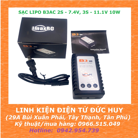 Sạc Lipo B3AC 2S, 3S  7.4V, 11.1V, 10W