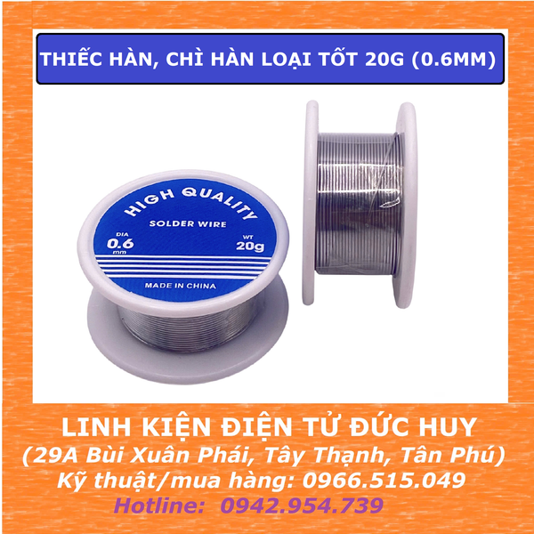 CHÌ HÀN TỐT 20G, THIẾC 63%