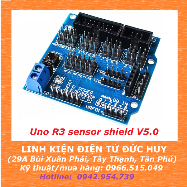 SENSOR SHIELD V5.0 PHÙ HỢP VỚI ARDUINO UNO R3 – LINH KIỆN ĐIỆN TỬ ĐỨC ...