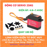 SERVO 25KG, 4.8~7.4VDC, 180 ĐỘ, BÁNH RĂNG KIM LOẠI