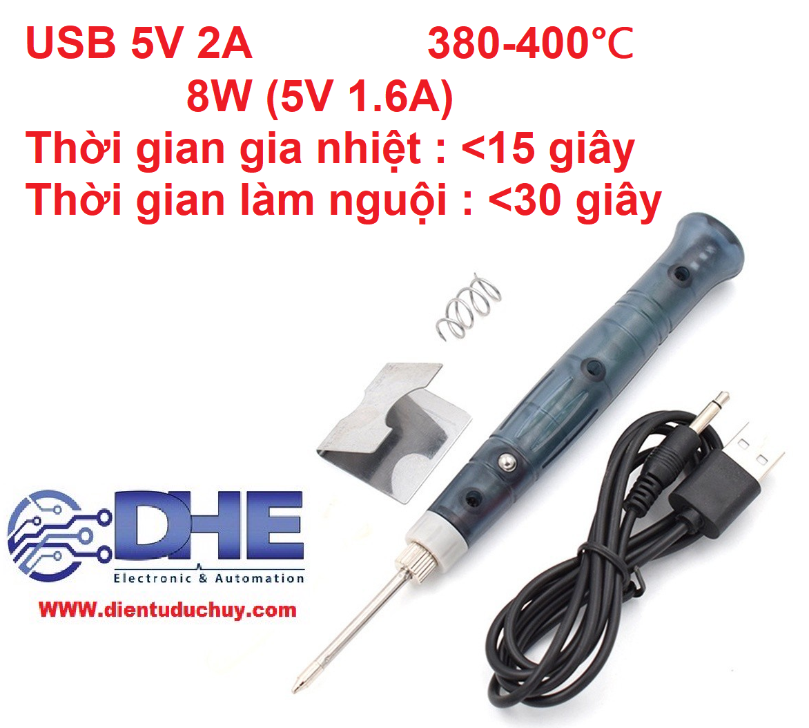 MỎ HÀN THIẾC MỎ HÀN CHÌ MINI USB 5V 8W NHỎ GỌN CẦM TAY – LINH KIỆN ĐIỆN ...