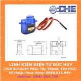 ĐỘNG CƠ RC SERVO SG90, ĐIỆN ÁP 5V, xoay góc tối đa 360 độ