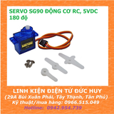 SERVO SG90 ĐỘNG CƠ RC, ĐIỆN ÁP 5V, xoay góc tối đa 180 độ
