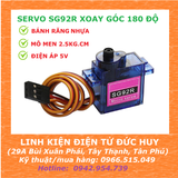 Servo SG92R (Bánh răng nhựa) xoay góc tối đa 180 độ