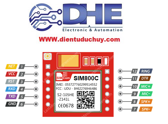 MODULE SIM800C - SMS/GSM/GPRS – LINH KIỆN ĐIỆN TỬ ĐỨC HUY (29A BÙI XUÂN ...