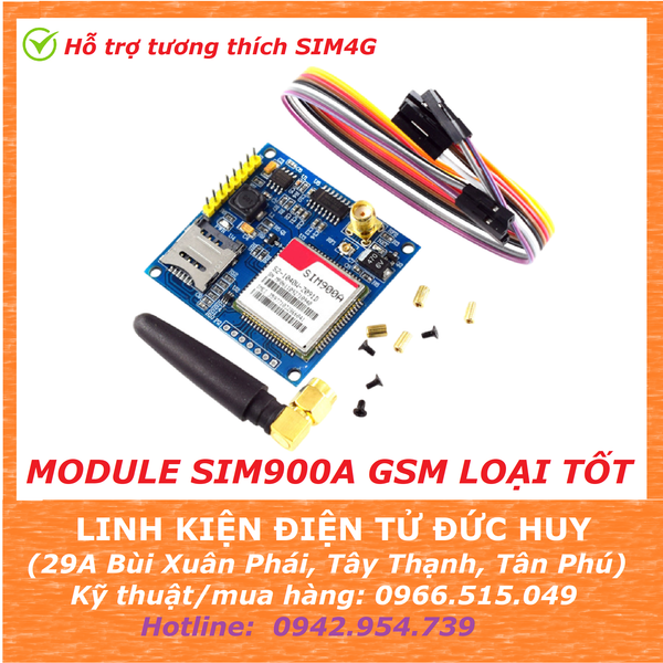 MODULE SIM900A - LOẠI TỐT (SMS/GPRS/GSM) - 2G/3G/4G
