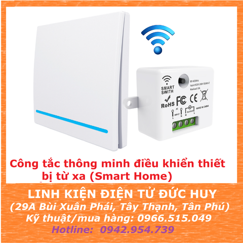 Công tắc thông minh không dây Smart Home V1.0 RF 433MHz