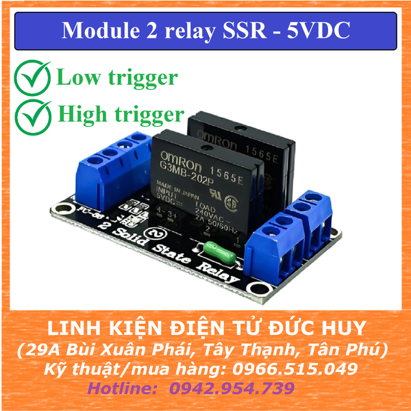 SSR SOLID STATE RELAY 5V (2 KÊNH)