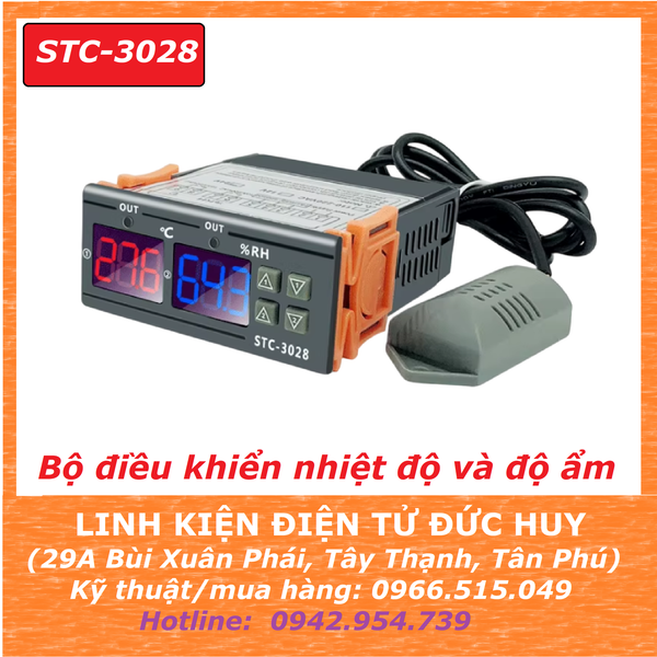 STC3028 mạch điều khiển nhiệt độ và độ ẩm 220V