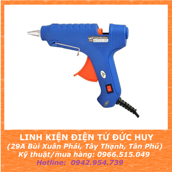 SÚNG BẮN KEO NHỎ 20W (PHÙ HỢP KEO NHỎ 7MM) CÓ CÔNG TẮC VÀ ĐÈN BÁO, ĐIỆN ÁP 110 - 240VAC