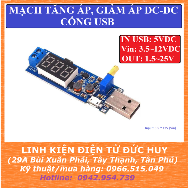 MẠCH TĂNG ÁP và GIẢM ÁP DC DC CỔNG USB