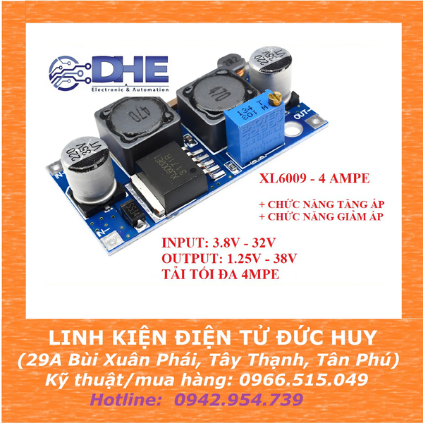 MODULE TĂNG ÁP, HẠ ÁP XL6009 V2 4A