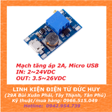 MẠCH TĂNG ÁP DC DC 2A, MICRO USB