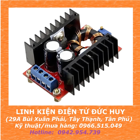 MẠCH TĂNG ÁP DC DC 150W, ĐIỆN ÁP VÀO 10-30VDC, ĐIỆN ÁP RA ĐIỀU CHỈNH ĐƯỢC 12V-35VDC