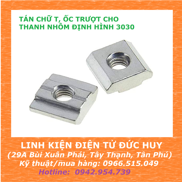 TÁN TRƯỢT, ĐAI ỐC TRƯỢT CHỮ T CHO NHÔM ĐỊNH HÌNH 3030