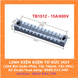 Cầu đấu dây Terminal block TB1512 - 15A/600V (12 cọc)