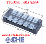 Cầu đấu dây Terminal block TB4506 - 45A/600V (6 cọc)