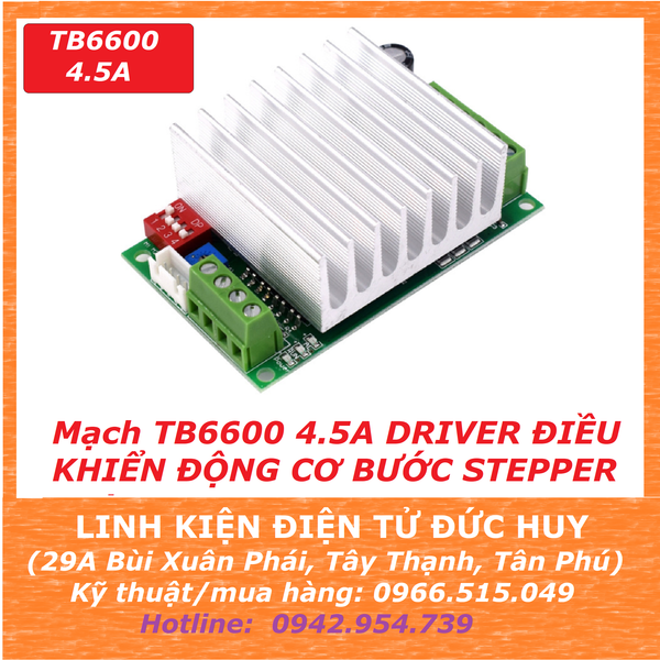 Driver điều khiển động cơ bước TB6600 4.5 Ampe