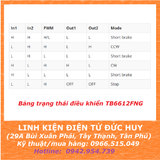 TB6612FNG MẠCH CẦU H ĐIỀU KHIỂN ĐỘNG CƠ DC