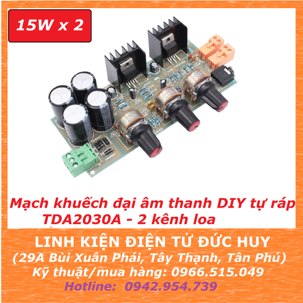 BỘ COMBO TỰ RÁP MẠCH KHUẾCH ĐẠI ÂM THANH TDA2030A