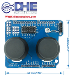 MẠCH 2 JOYSTICK PS2 LẮP VỚI MẠCH ARDUINO UNO R3