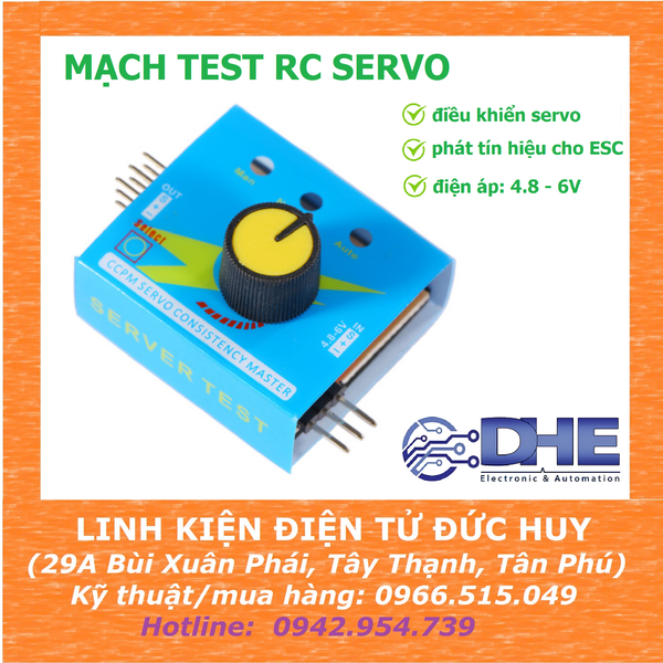 MẠCH TEST ĐỘNG CƠ RC SERVO