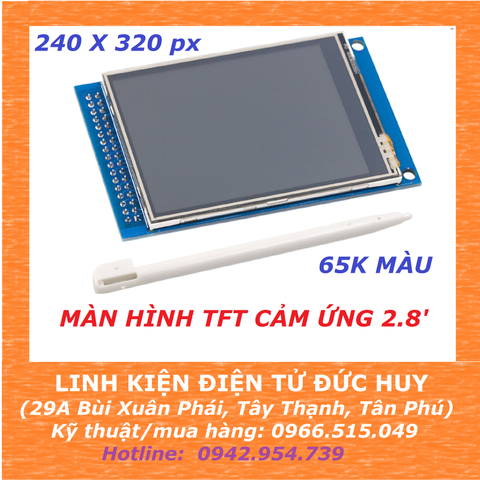 MÀN HÌNH CẢM ỨNG TFT 2.8