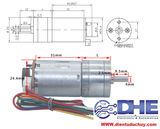 GA25 370 12V 280 rpm động cơ encoder