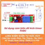 Mạch tạo trễ, timer 5VDC từ 1s-10s NE555 (TIMER ON)