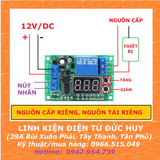 TK1801 MẠCH TẠO TRỄ 12V ( TIMER OFF ) CÓ MÀN HÌNH HIỂN THỊ