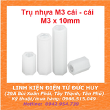 Trụ nhựa M3, cái-cái (2 đầu cái), dài 10mm