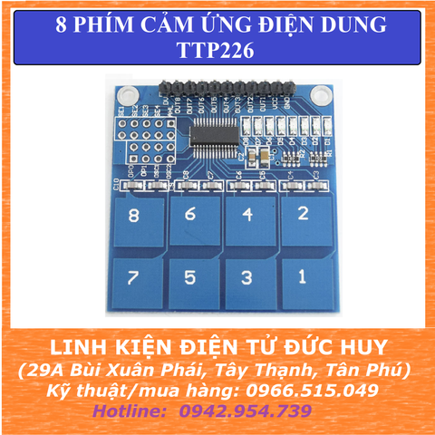 BÀN PHÍM CẢM ỨNG ĐIỆN DUNG 8 NÚT - TTP226